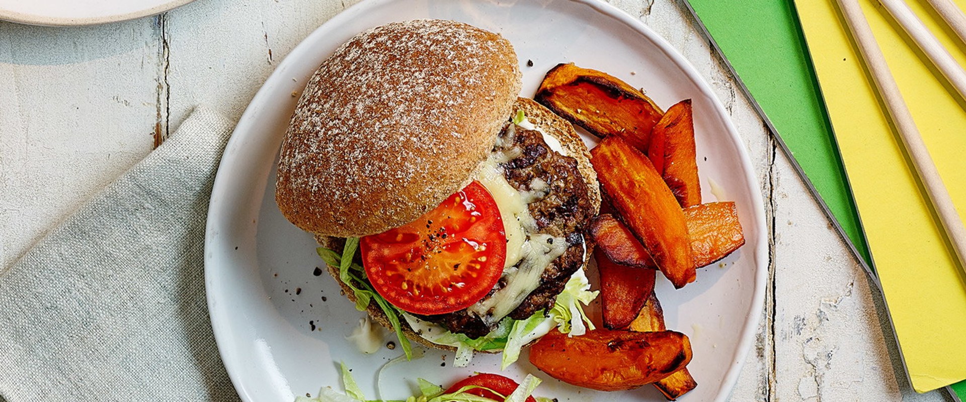 Delicious Veggie Burgers and Sweet Potato Fries for Kids