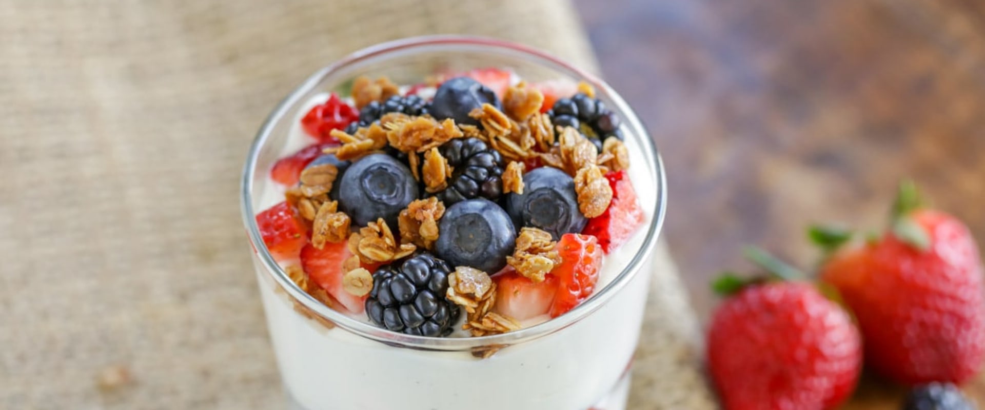 Yogurt Parfaits with Fresh Fruit and Granola - Healthy Snacks for Kids